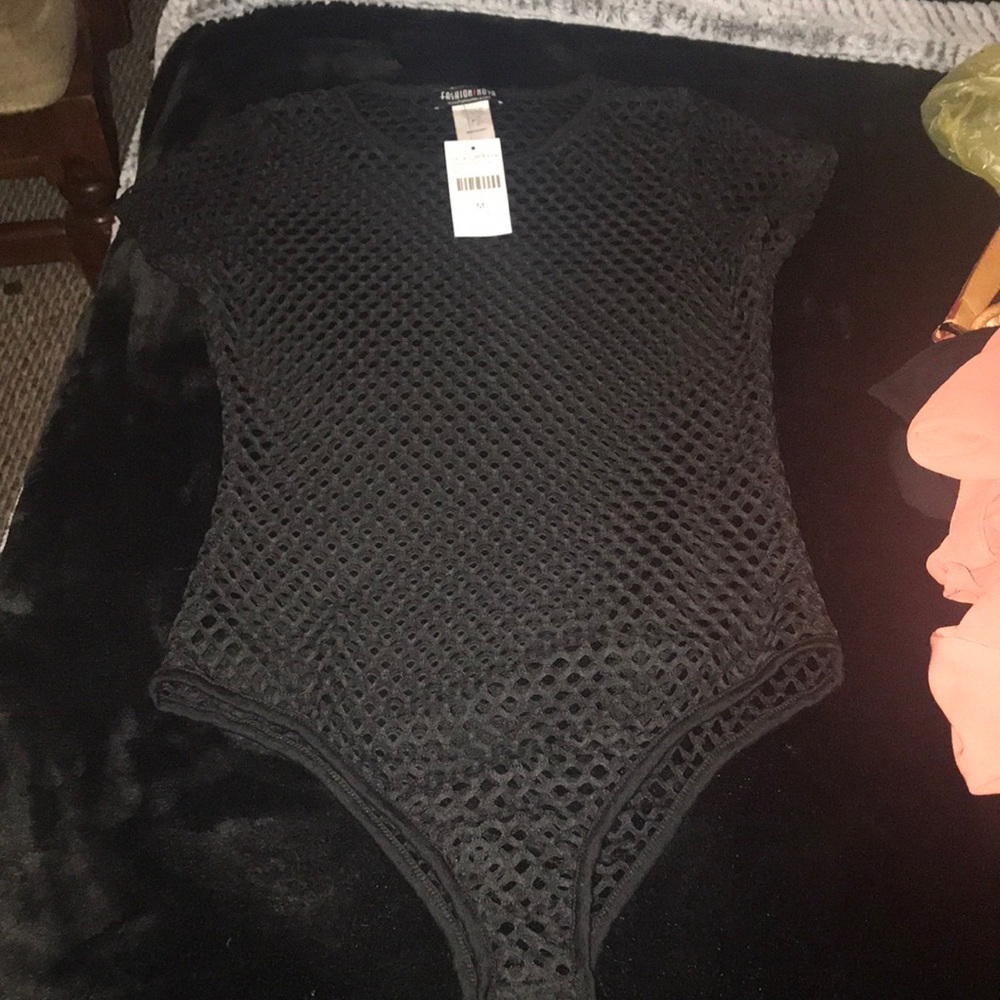 Fishnet body suit